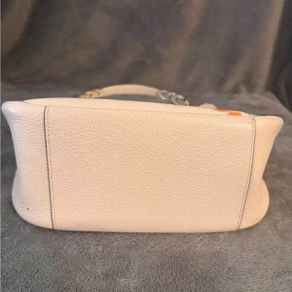 Coach White Shoulder Bag with Floral Accents - Picture 3 of 6